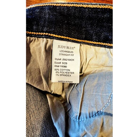 Judy Blue 9/29 High Rise Straight Fit Jeans - Picture 7 of 9